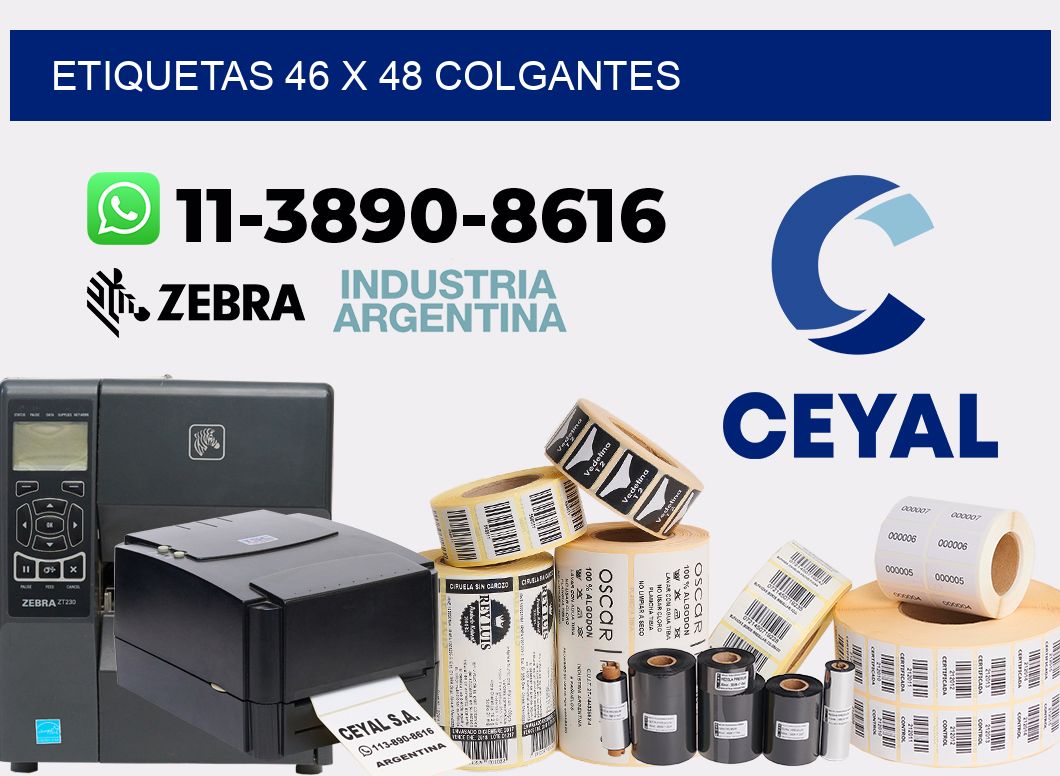 etiquetas 46 x 48 colgantes