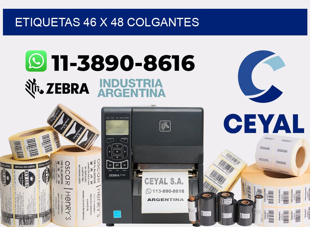etiquetas 46 x 48 colgantes