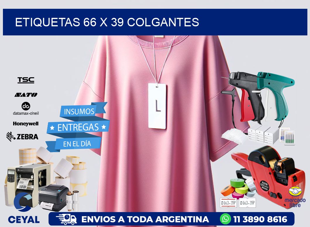etiquetas 66 x 39 colgantes