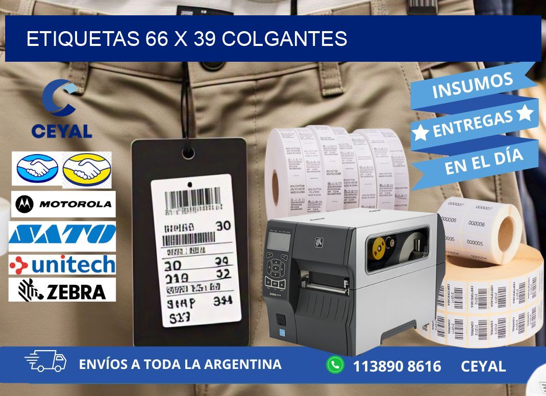 etiquetas 66 x 39 colgantes