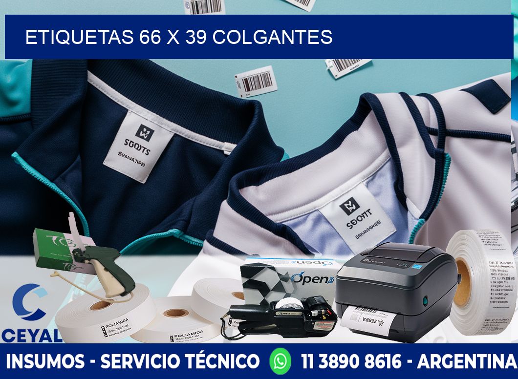 etiquetas 66 x 39 colgantes