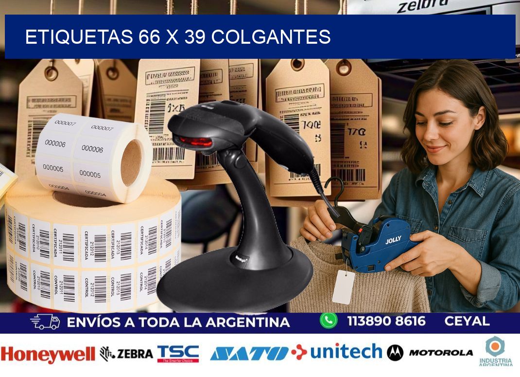 etiquetas 66 x 39 colgantes