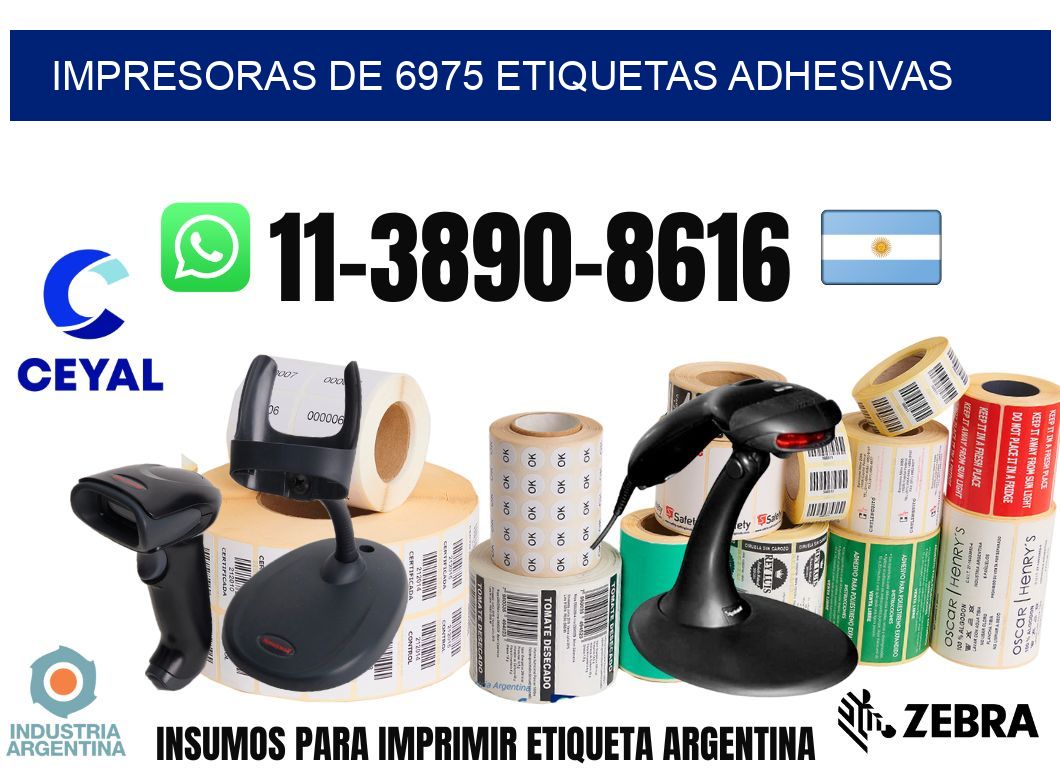 impresoras de 6975 etiquetas adhesivas