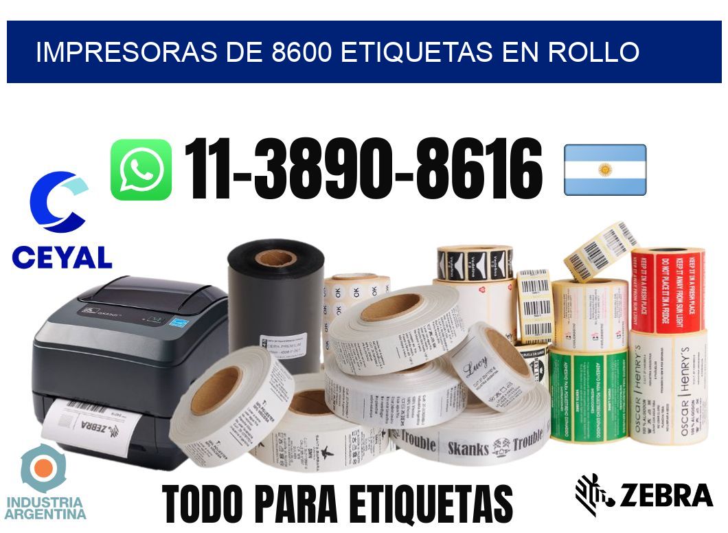 impresoras de 8600 etiquetas en rollo
