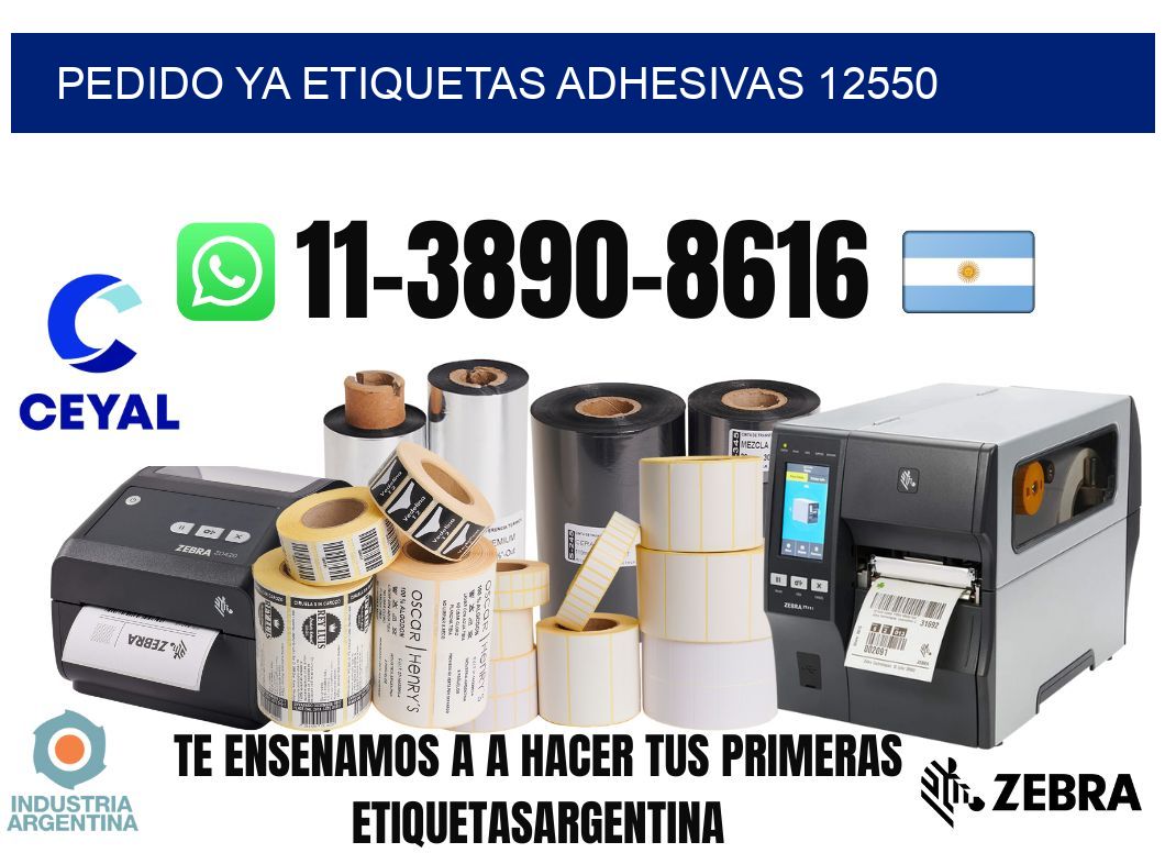 pedido ya etiquetas adhesivas 12550