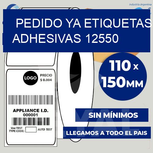 pedido ya etiquetas adhesivas 12550