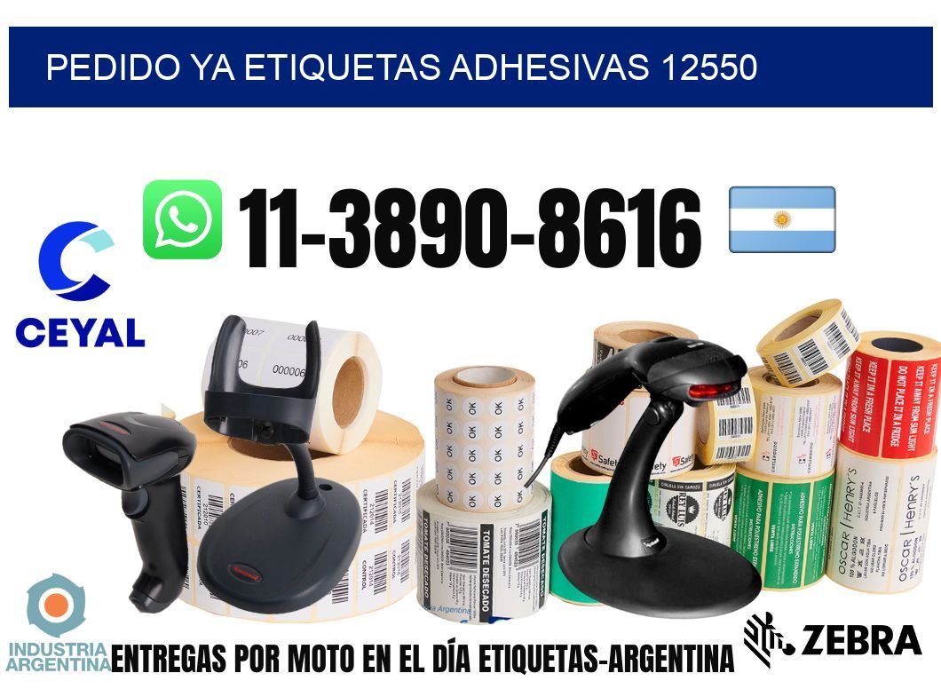 pedido ya etiquetas adhesivas 12550