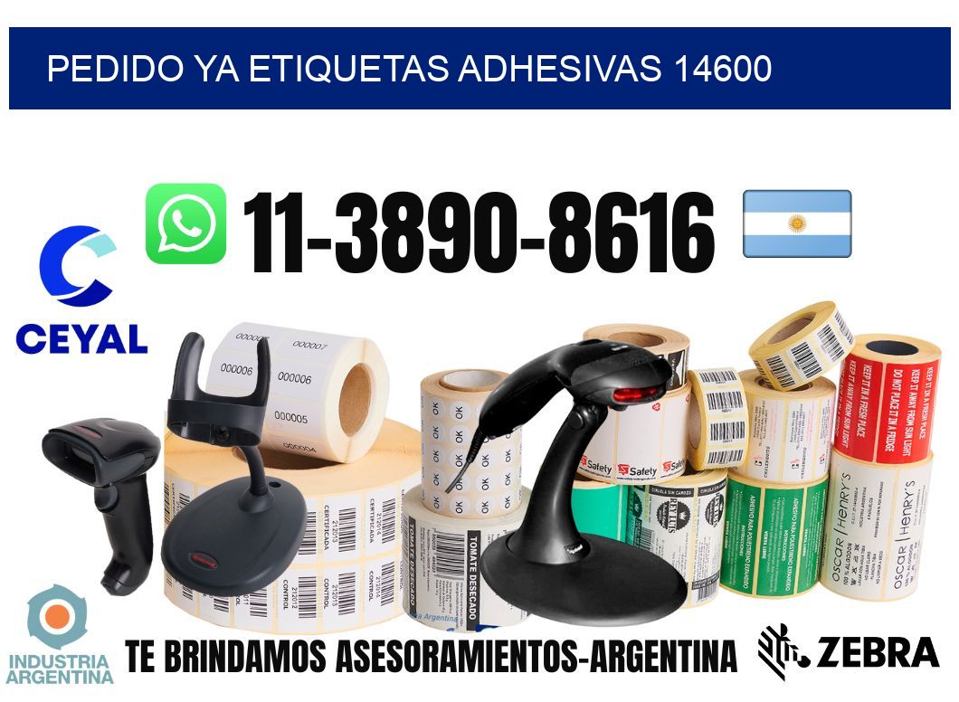 pedido ya etiquetas adhesivas 14600