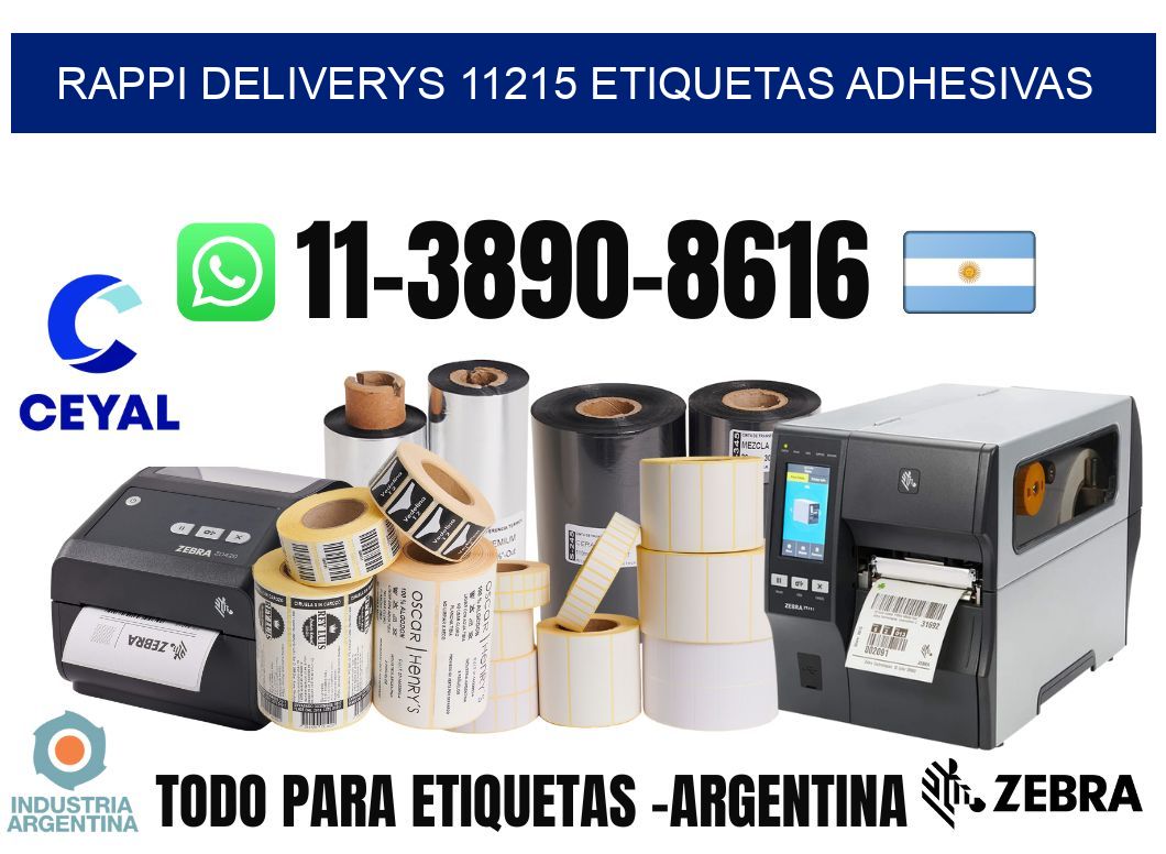 rappi deliverys 11215 etiquetas adhesivas