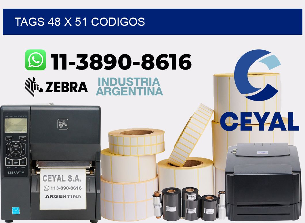 tags 48 x 51 codigos