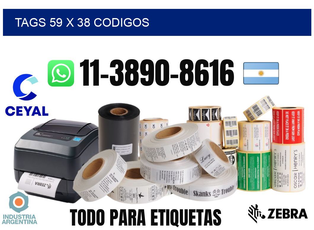 tags 59 x 38 codigos