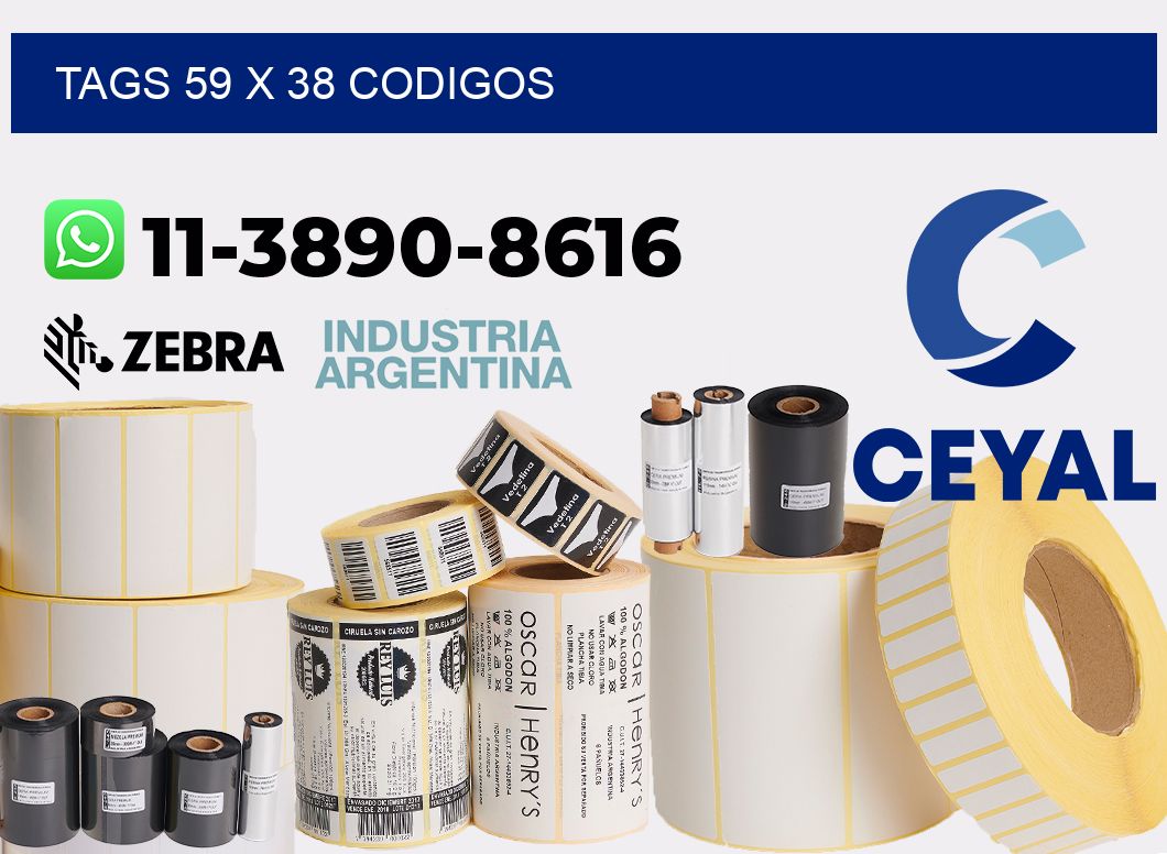 tags 59 x 38 codigos