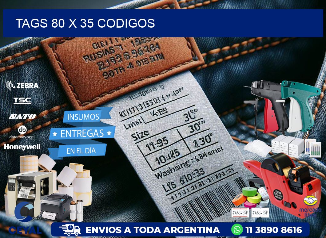 tags 80 x 35 codigos