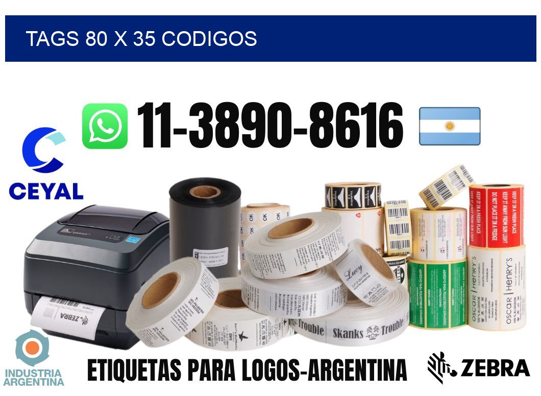 tags 80 x 35 codigos
