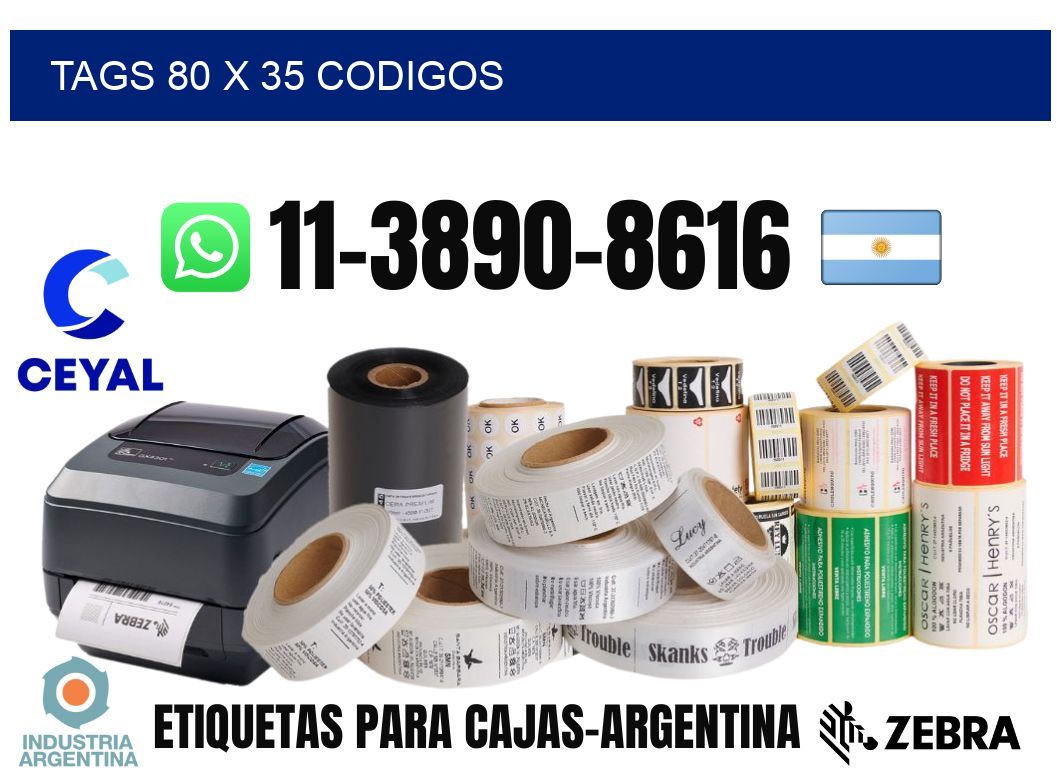 tags 80 x 35 codigos