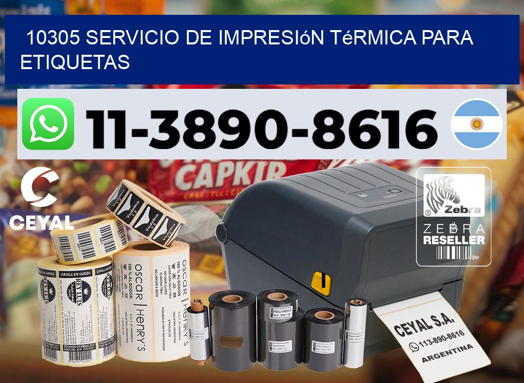 10305 Servicio de impresión térmica para etiquetas
