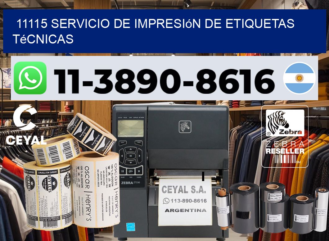 11115 Servicio de impresión de etiquetas técnicas