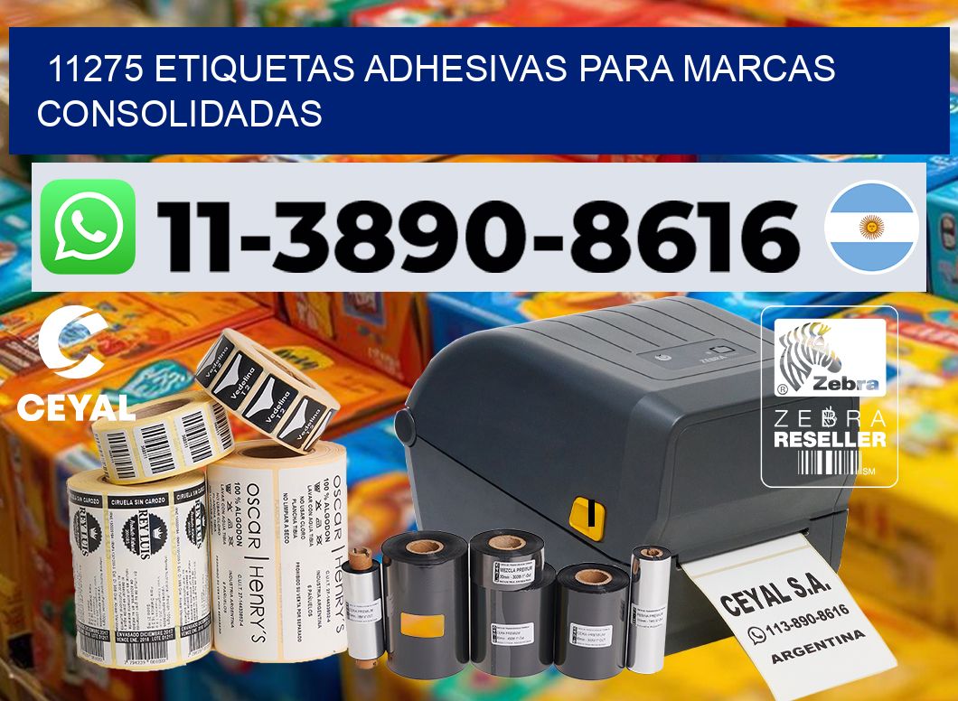 11275 Etiquetas adhesivas para marcas consolidadas