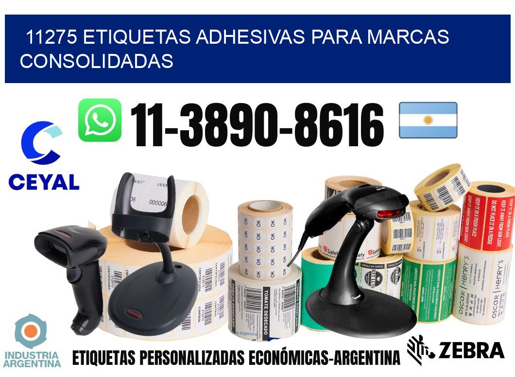 11275 Etiquetas adhesivas para marcas consolidadas