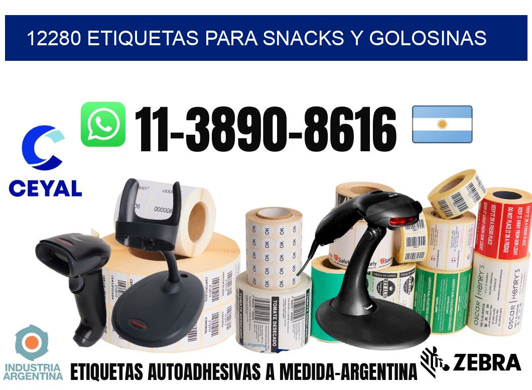 12280 Etiquetas para snacks y golosinas