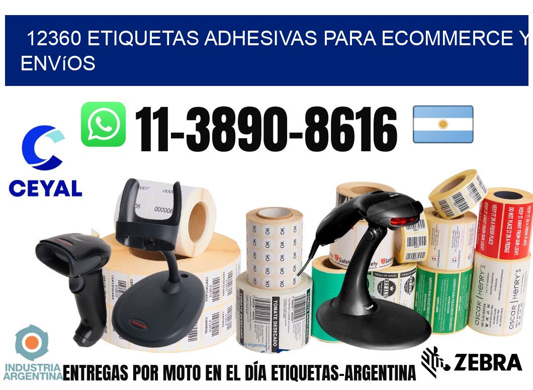 12360 Etiquetas adhesivas para ecommerce y envíos
