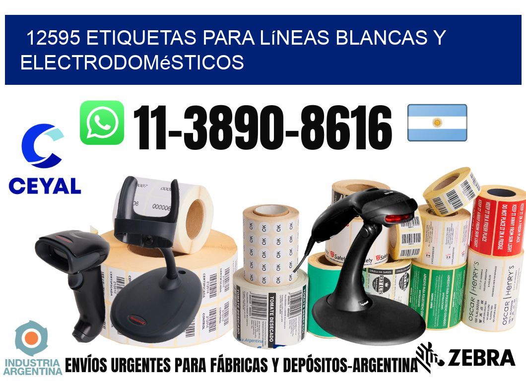 12595 Etiquetas para líneas blancas y electrodomésticos