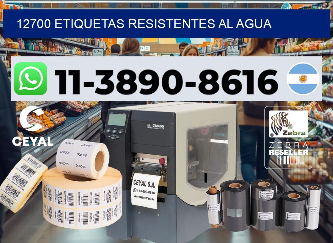 12700 Etiquetas resistentes al agua