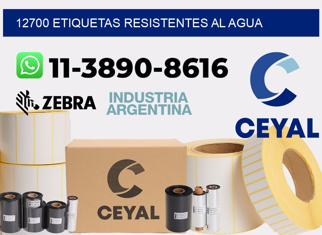 12700 Etiquetas resistentes al agua