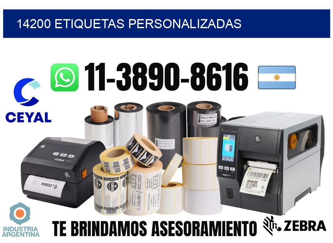 14200 etiquetas personalizadas