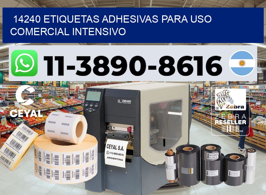 14240 Etiquetas adhesivas para uso comercial intensivo