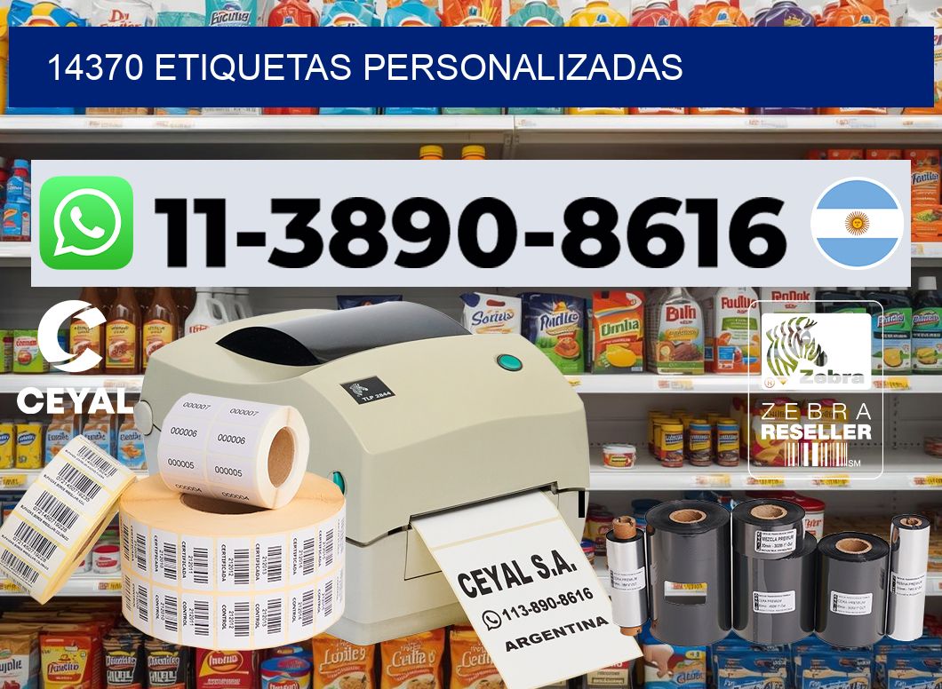 14370 etiquetas personalizadas