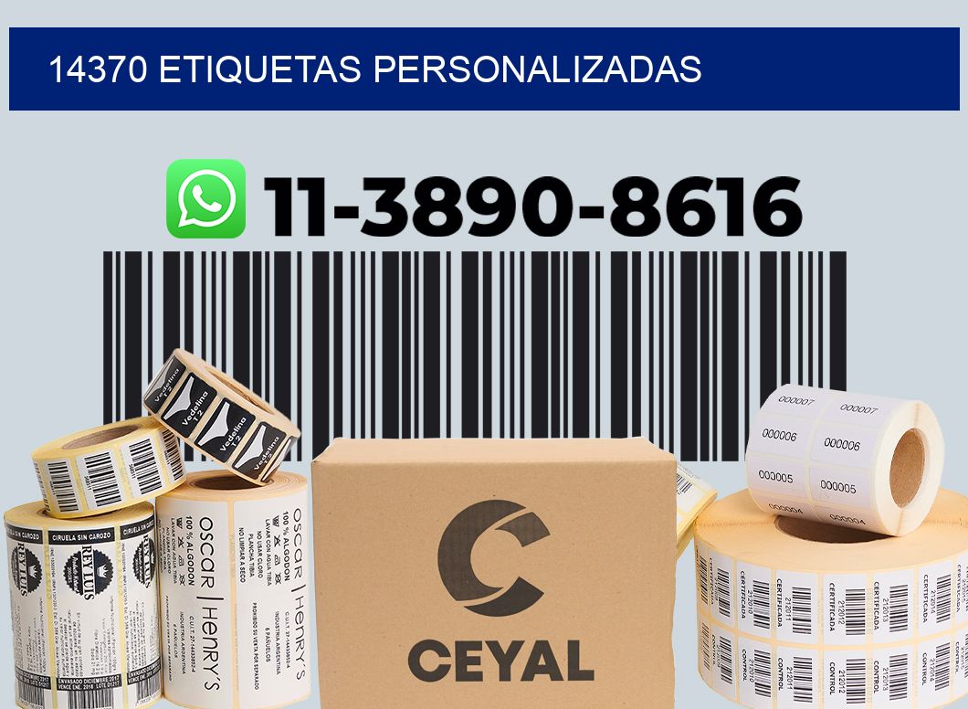 14370 etiquetas personalizadas