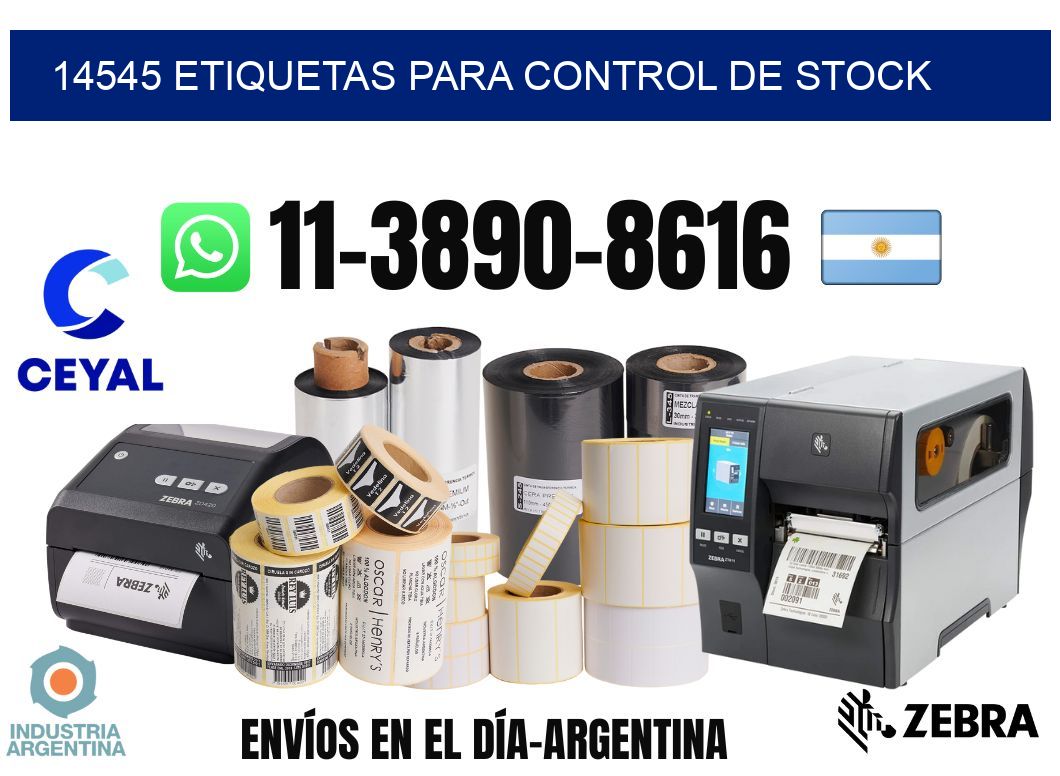 14545 Etiquetas para control de stock