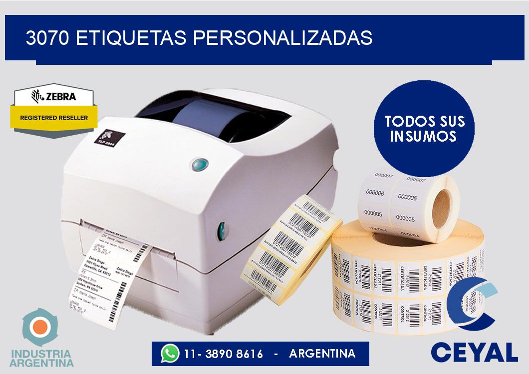 3070 etiquetas personalizadas