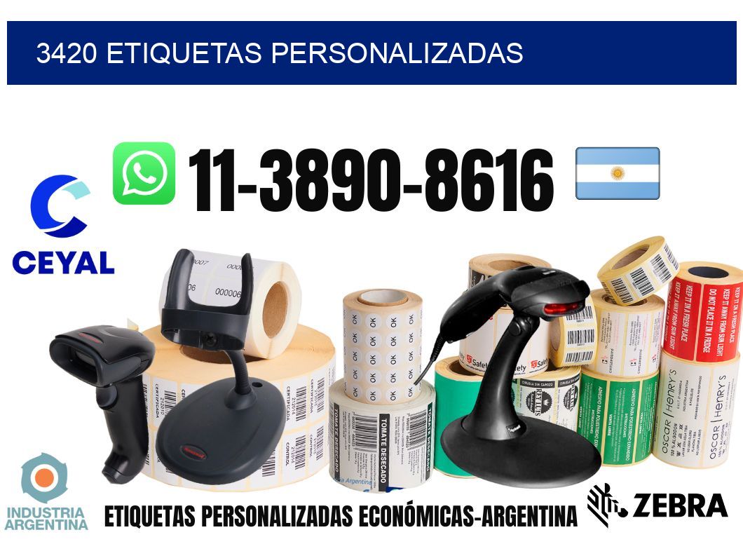 3420 etiquetas personalizadas