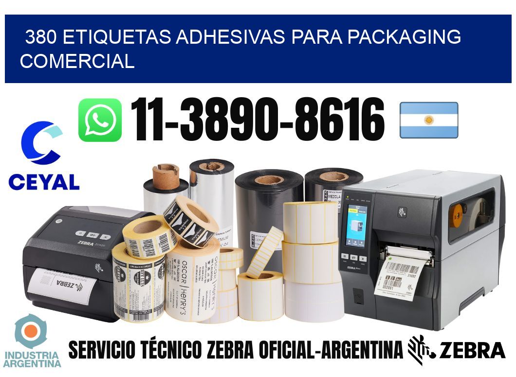 380 Etiquetas adhesivas para packaging comercial