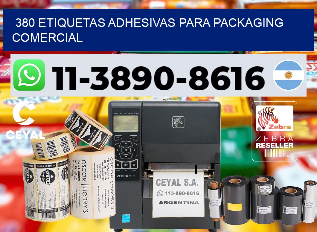 380 Etiquetas adhesivas para packaging comercial