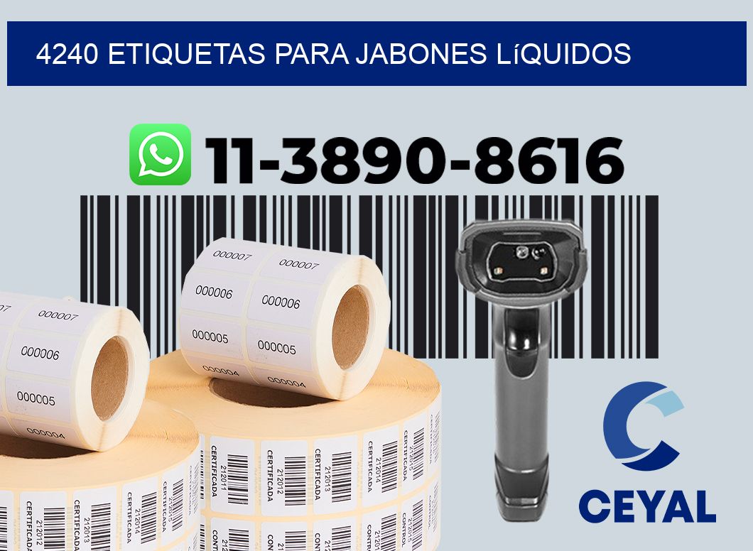 4240 Etiquetas para jabones líquidos