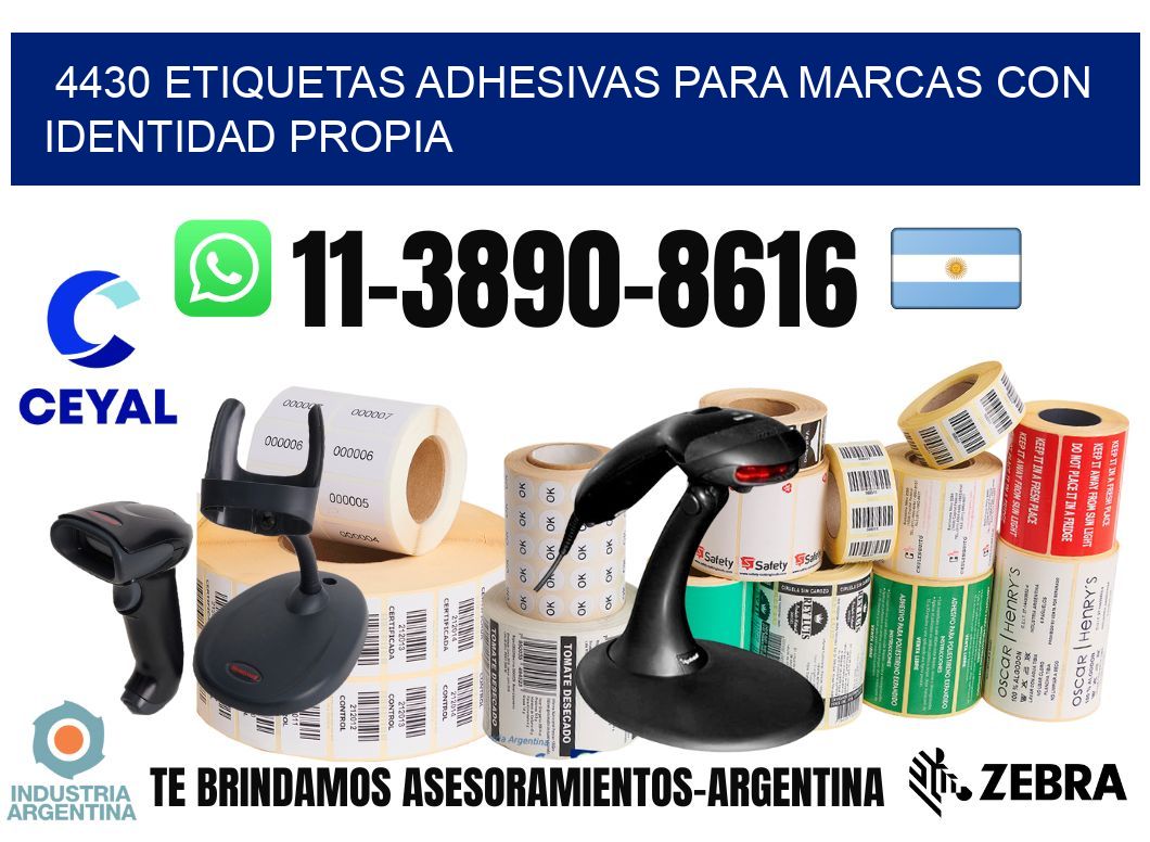 4430 Etiquetas adhesivas para marcas con identidad propia