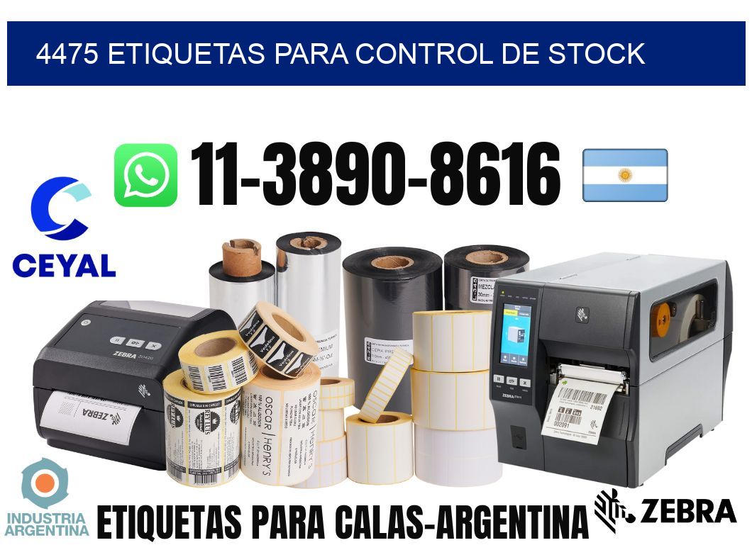 4475 Etiquetas para control de stock