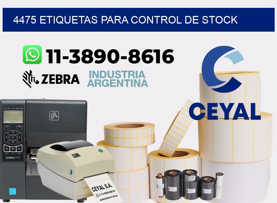 4475 Etiquetas para control de stock