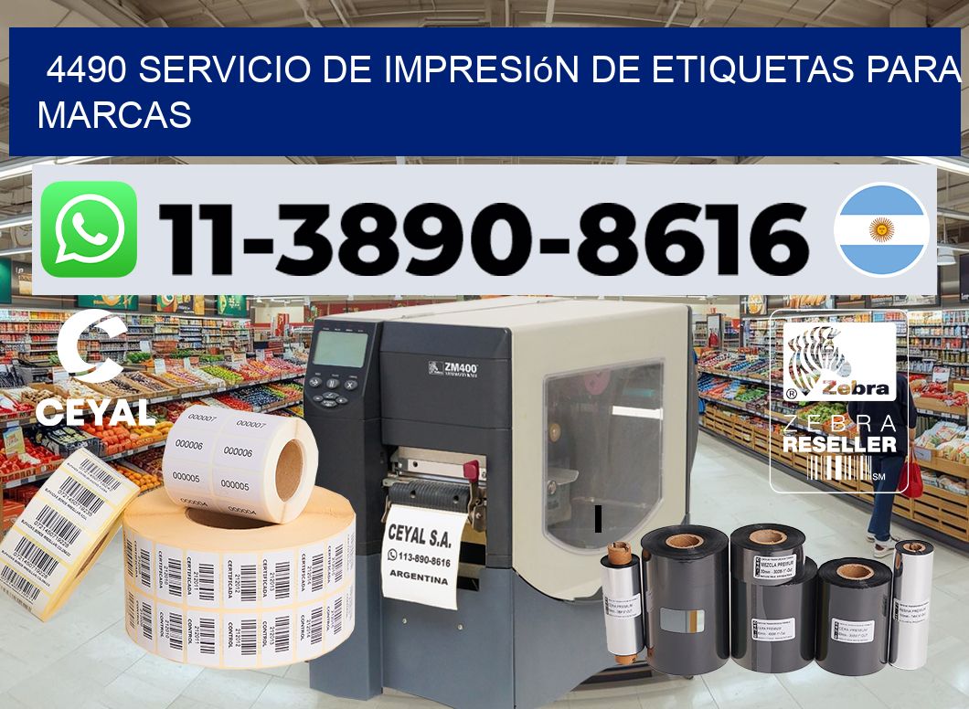 4490 Servicio de impresión de etiquetas para marcas
