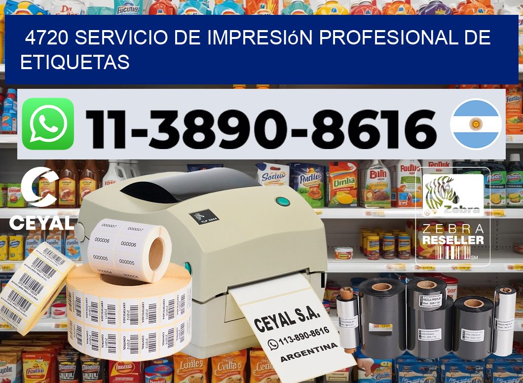 4720 Servicio de impresión profesional de etiquetas