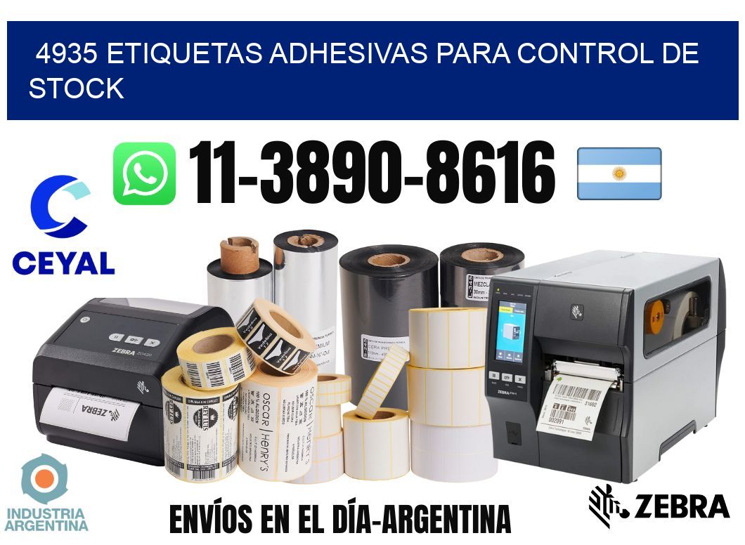4935 Etiquetas adhesivas para control de stock