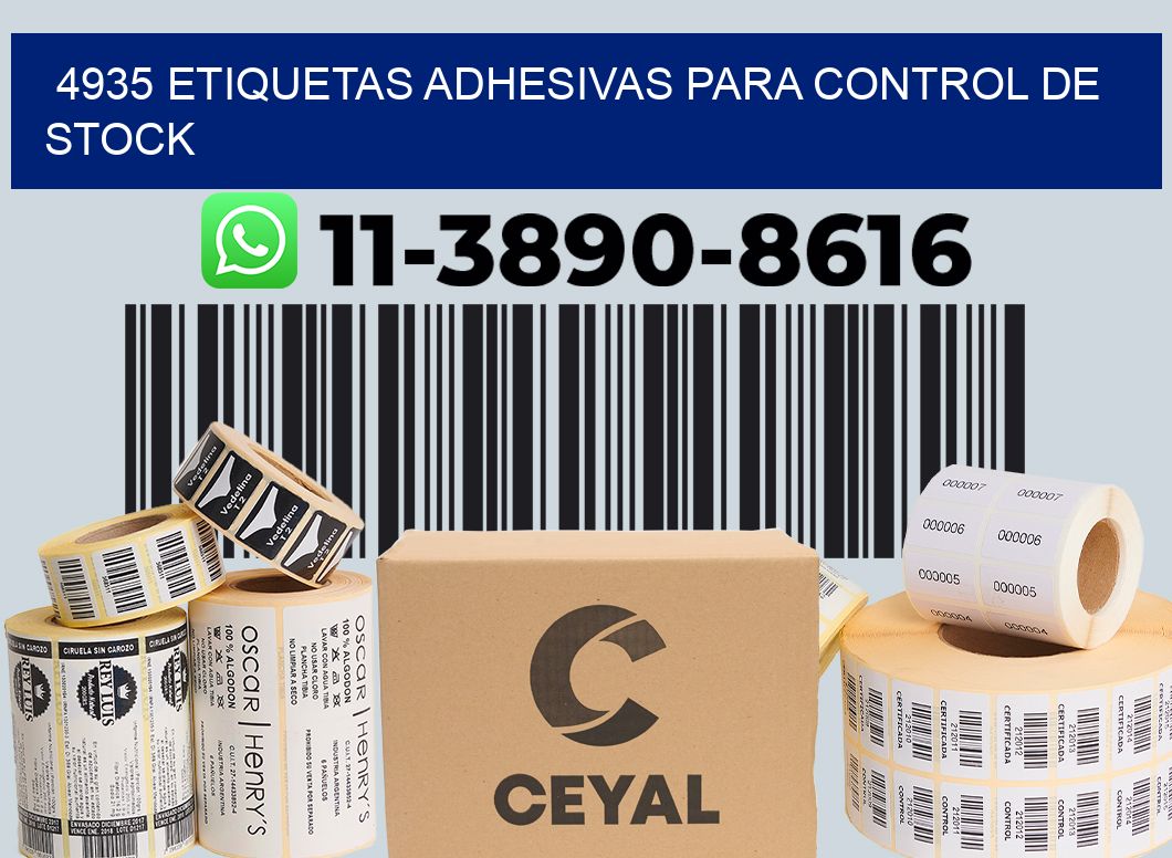 4935 Etiquetas adhesivas para control de stock