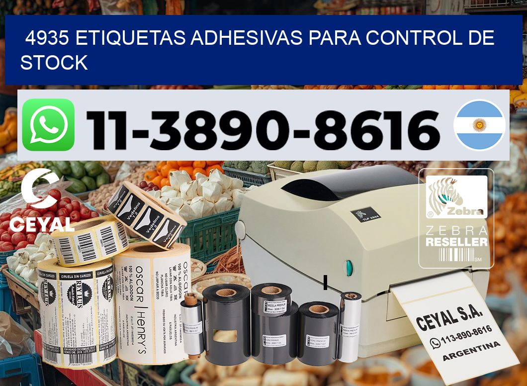 4935 Etiquetas adhesivas para control de stock