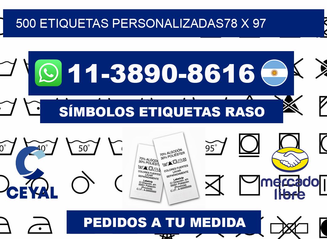 500 ETIQUETAS PERSONALIZADAS78 x 97