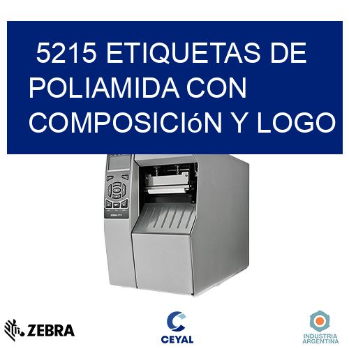 5215 Etiquetas de poliamida con composición y logo