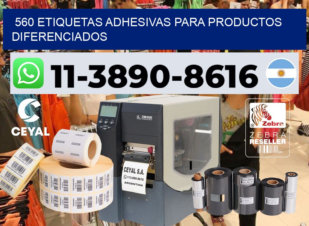 560 Etiquetas adhesivas para productos diferenciados