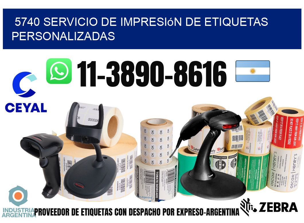 5740 Servicio de impresión de etiquetas personalizadas